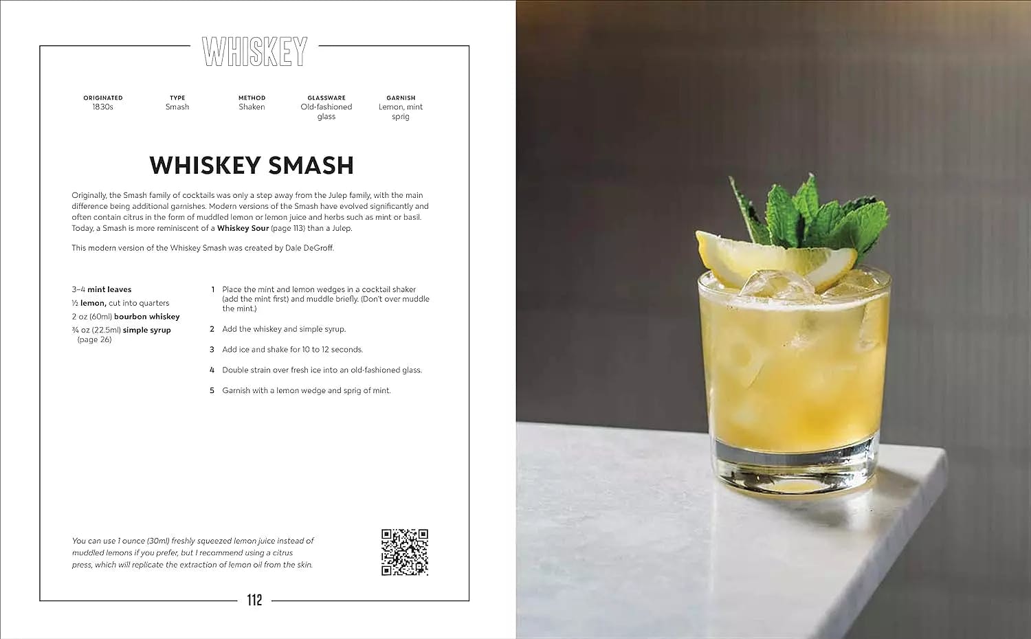 Whiskey Smash Cocktail